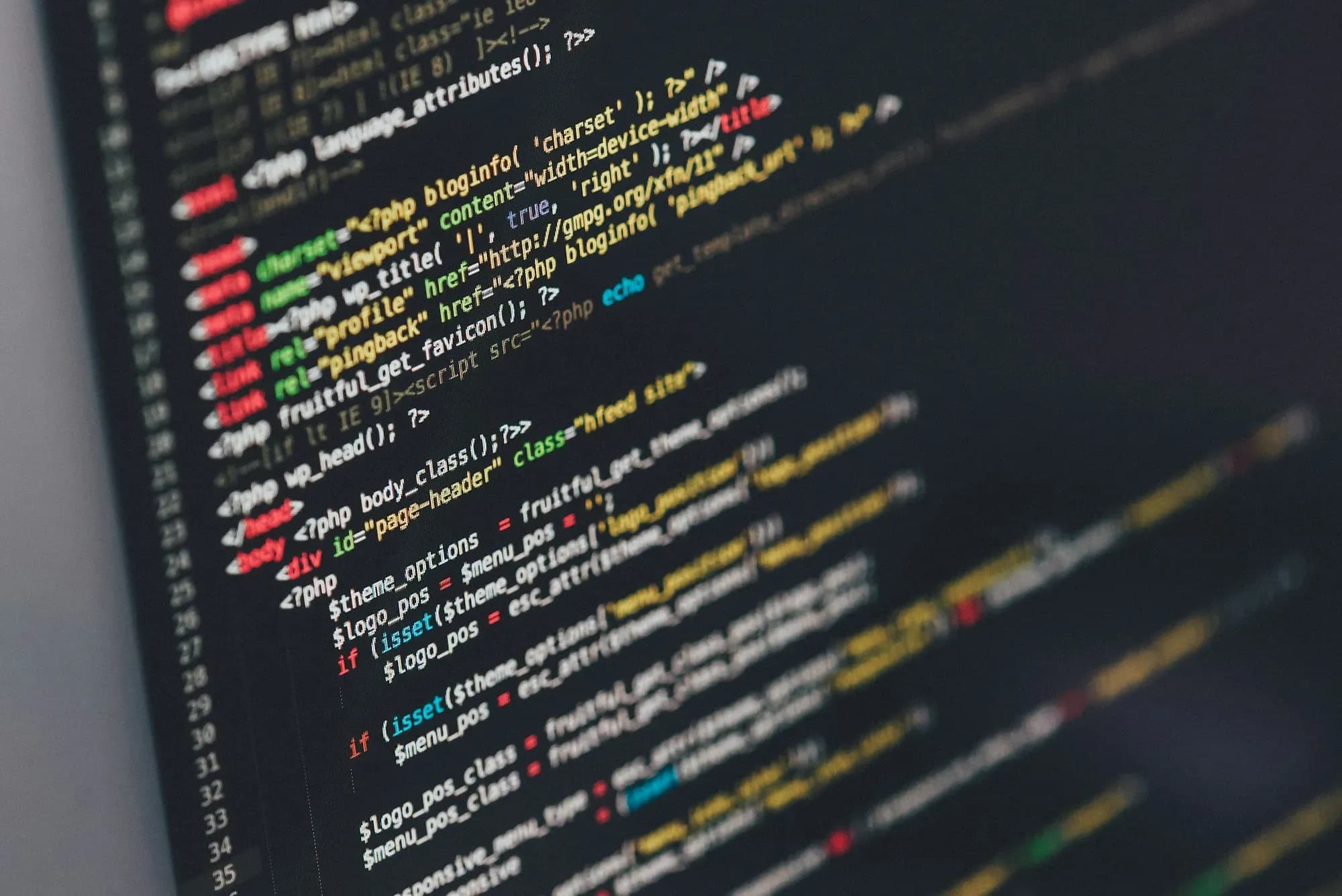 Placeholder: code on a dark screen.
